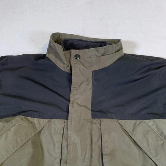 VINTAGE 90s Woolrich Jacket Mens Medium Green Full‎ Zip Hiking Hiker Outdoors B3 - Picture 2 of 16